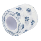 Elastic Fiber Pet Self-adhesive Bandage Stretchable Non-woven Fabric Dog Paw Wrap Breathable Printed Paw Pattern