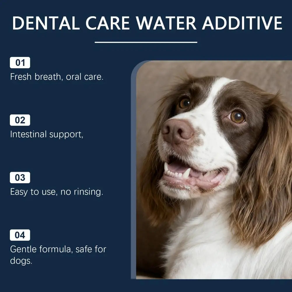100ml Fresh Breath Dog Cat Mouthwash Gentle Formula To Fight Tartar Pet Dental Care Water Additive Freshen Breath No Brushing