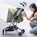 Lightweight Foldable Pet Stroller for Cats & Dogs (Ultra-Light, Large Capacity, Dual-Pet Friendly)