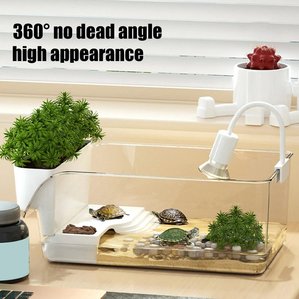 Small Professional Transparent Turtle Terrarium Reptile Breeding Tank Insect Spider Turtle Resting Box Lizards Pet Enclosure