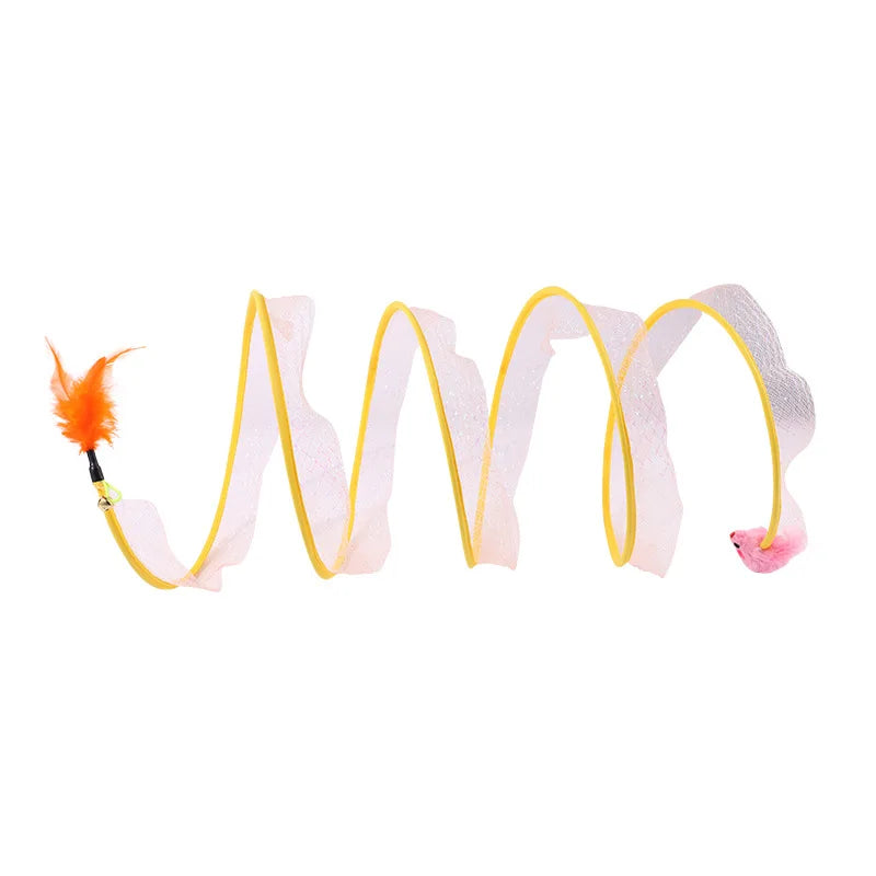 S-Type Foldable Cat Tunnel Toy — 8-Channel Steel Wire Self-Play Cat Supplies Tunnel