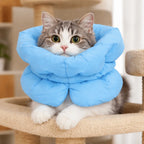 Waterproof Adjustable Cat Recovery Cone Collar — Warm Breathable Anti-Bite Elizabethan Pet Wound Protector