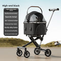 3 in 1 Pet Stroller for 20LBS Dogs Cats with Detachable Carrier Foldable Pet Travel Carrier for Car Seat Hand Carry Safe Outings