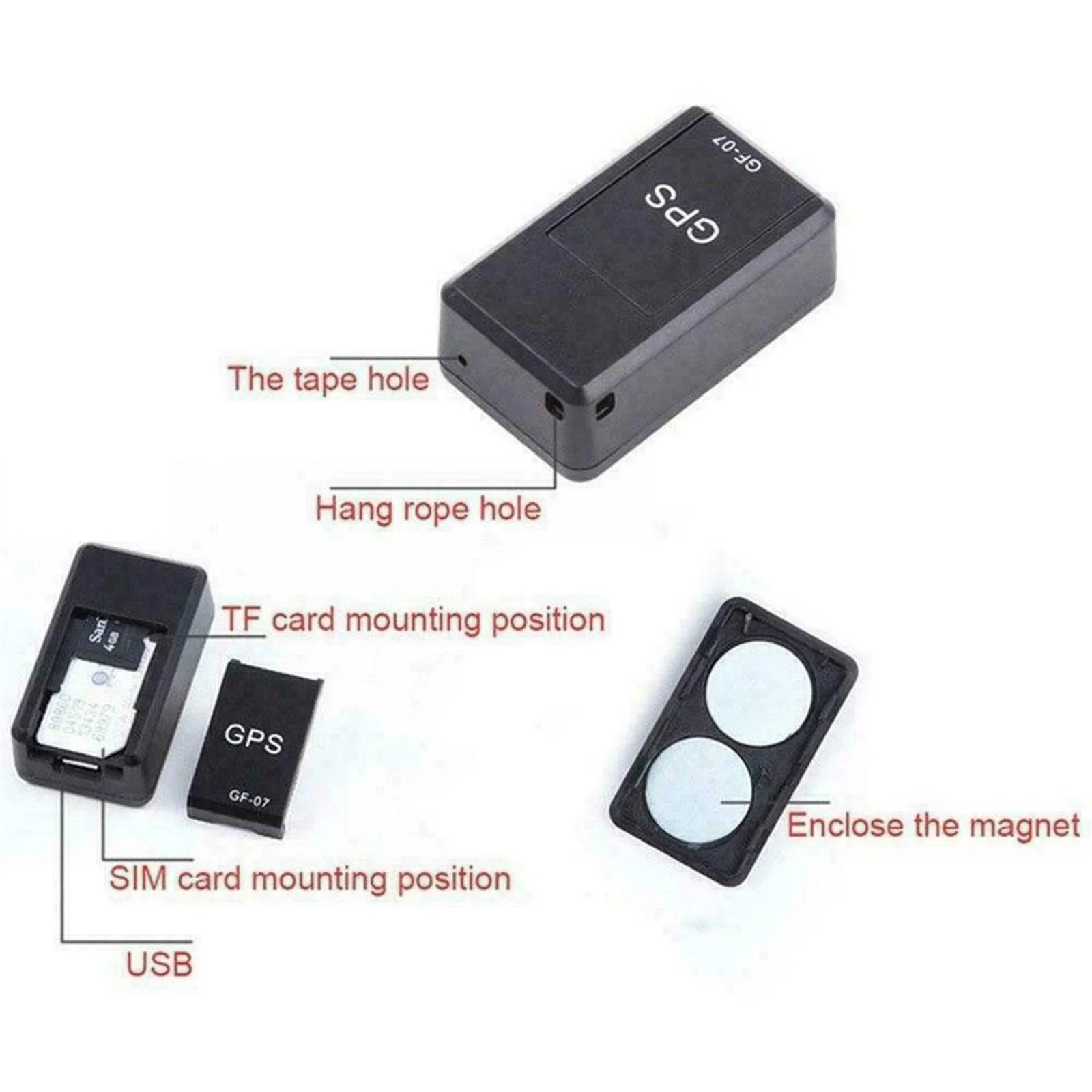 Mini Real-Time GPS Tracker with Strong Magnetic Mount - Pocket-Sized Full Coverage Tracker for Vehicles, Kids & Elderly