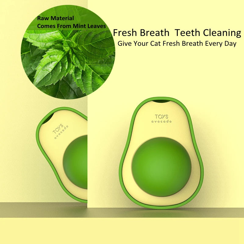 Avocado Catnip & Mint Interactive Cat Ball — Bionic Fun Toy for Gut Health & Play