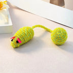 Knitted Mouse Tail Ball Cat Teaser Toy — Rustling Sound Interactive Cat Play Toy