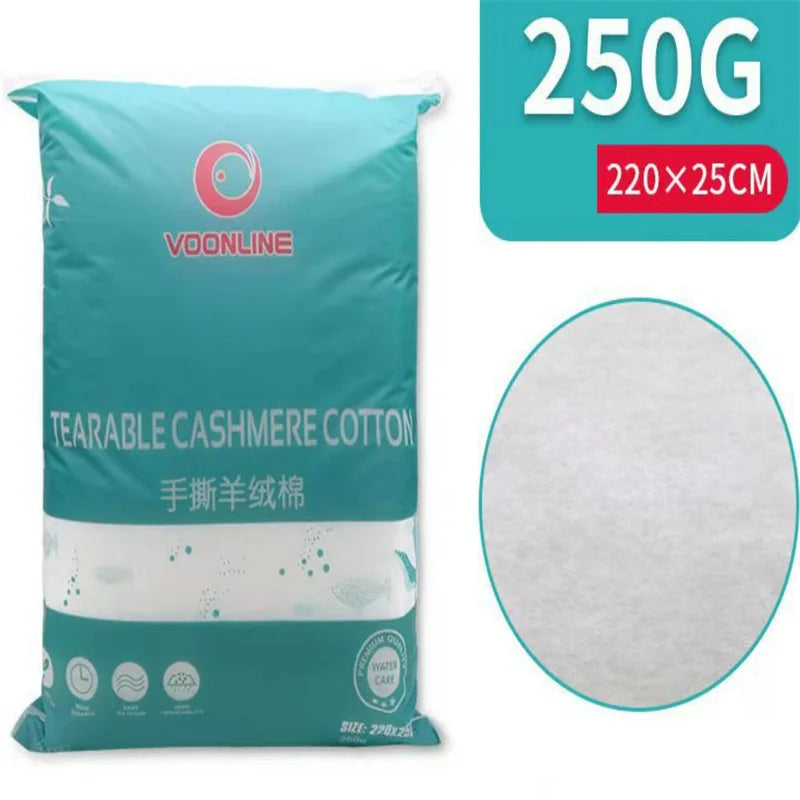 Cashmere Cotton Aquarium Filter Wool (Hand-Tear, Fine Polishing Pad, Fish Tank Filter Media)