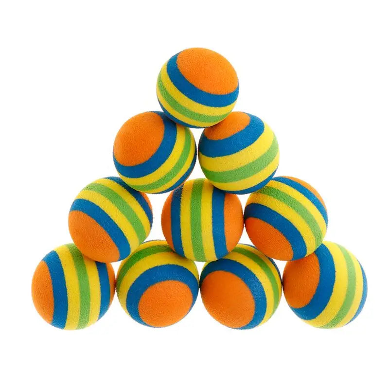Colorful Foam Ball Cat Toys (10-Pack)