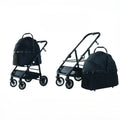 Lightweight Pet Stroller Foldable Outdoor Pet Stroller for Cats and Dogs Detachable Portable Pet Carrier High View Dog Stroller