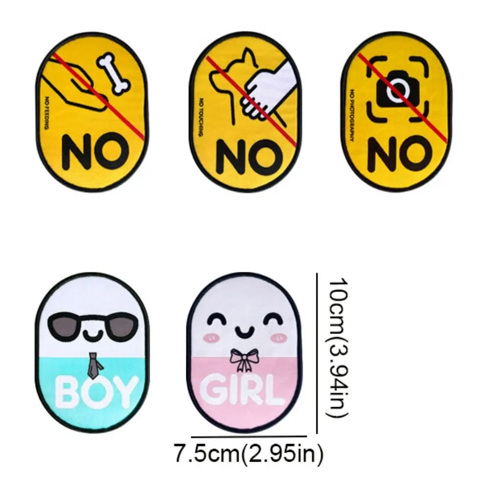 Waterproof Pet Social Sticker Tags (Cartoon, Double-Sided, 5 Styles)
