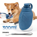 New 300ml Dog Outdoor Kettle With Foldable Mini Silicone Leaf Dust Bottle Stopper Portable Water Dispenser Pet Water Dispenser