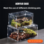 Durable Acrylic Reptile Habitat Anti-Escape Multiple Size Lizard Breeding Box Clear Arboreal Spider Feeding Case for Chameleon