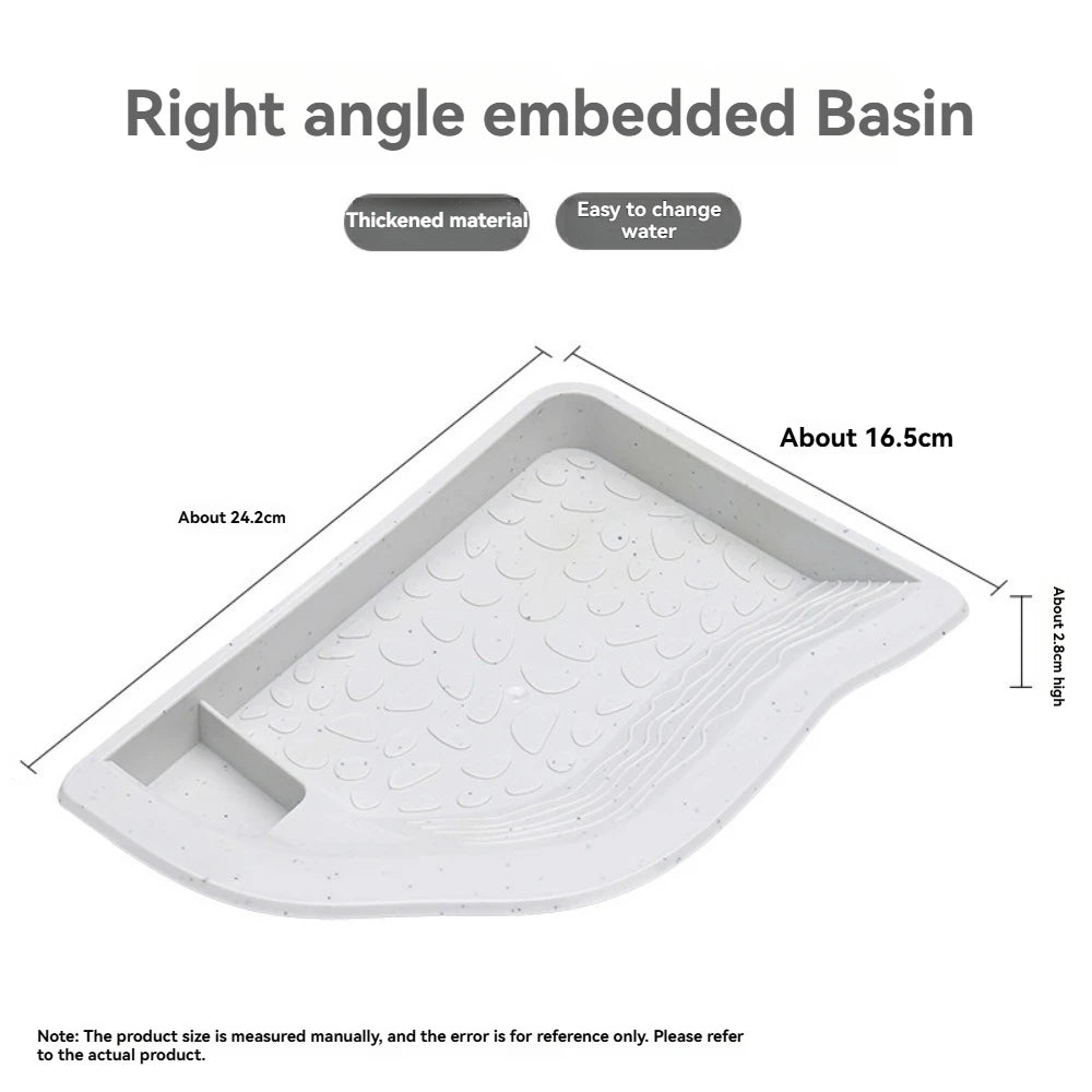 Yellow Edge Turtle Bath Basin Half Water Reptile Turtle Bath Basin Water Food Dual-Use Crawling Pet Breeding Box Landscaping