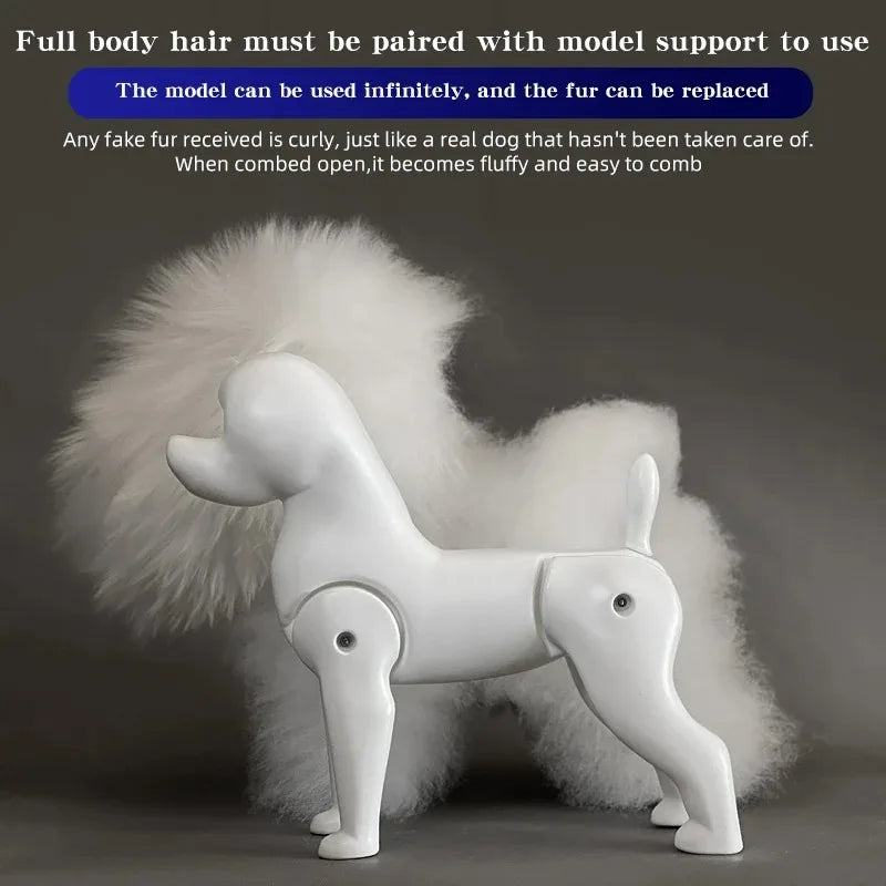 Bichon Grooming Practice Model with Simulation Wig