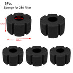 Black Bio Sponge Aquarium Filter (Air Pump Driven, Corner Skimmer, Biochemical Media)