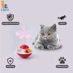 Feather Tumbler Cat Toy with Bell — Self-Righting Wobble Entertainment for Kittens