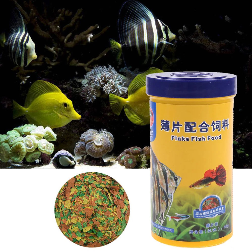 Ornamental Fish Food Mini Pellets (High Protein, Spirulina, Color Enhancing Formula)