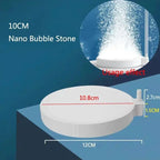Round Aquarium Air Stone Disk (35–100mm, Oxygen Aerator, Pond & Hydroponics, 1–2 Pack)