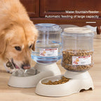 Gravity Pet Feeder and Waterer (3.8L, Auto-Refill, Cats & Dogs)