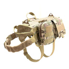 Tactical Camouflage Dog Vest Large Dog Outdoor Training Chest And Back Set Explosive Charge Leash Military Police Dog Equipment
