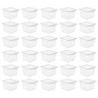 100 Pcs Pet Feeding Box Acrylic Terrarium Reptiles Lizard Spider Cage Kennel Animals Food Incubator Tank
