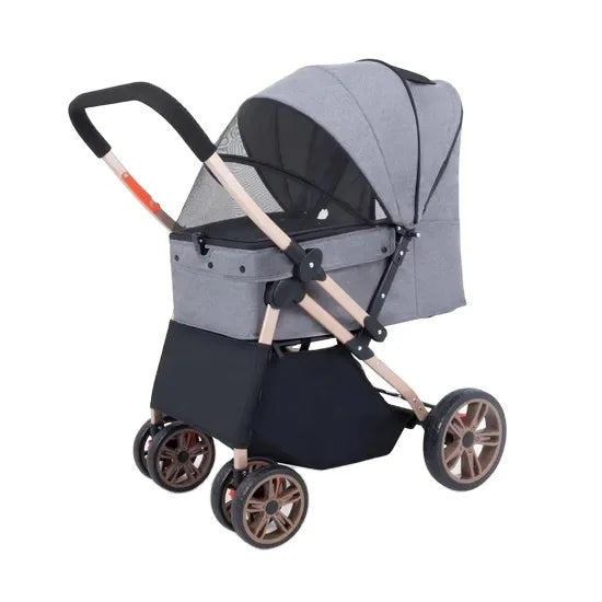 High Quality Foldable Pet Stroller Cart with Changeable Handle for Cat Travel Outgoing Pet Carriers & Travel Product