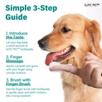 Pet Toothpaste Kit Toothbrush & Finger Brush Watermelon Flavor Gentle Fresh Breath Plaque Tartar Remover for Dogs Cats Oral Care