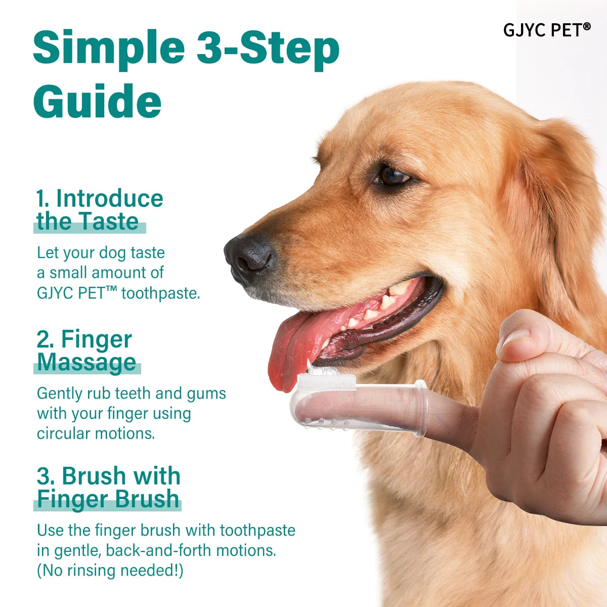 Pet Toothpaste Kit Toothbrush & Finger Brush Watermelon Flavor Gentle Fresh Breath Plaque Tartar Remover for Dogs Cats Oral Care