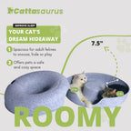 3-in-1 Cat Bed, Tunnel & Scratcher (Large, Light Gray)