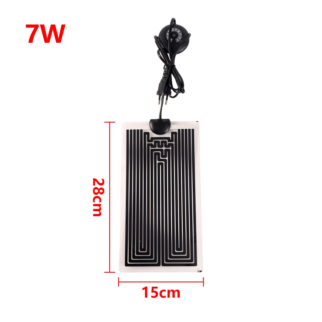 EU Plug Reptile Heating Pad For Lizard Turtle Heater Reptiles Warm Adjustable Temperature Controller Mat For Small Fish Tank 1Pc