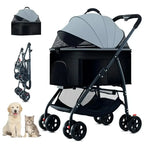 Dog Stroller Wagon 3-in-1 Pet Carrier with Removable Cat Stroller for Medium Dogs Up to 55lbs Dog Carrier Backpack Daily Use