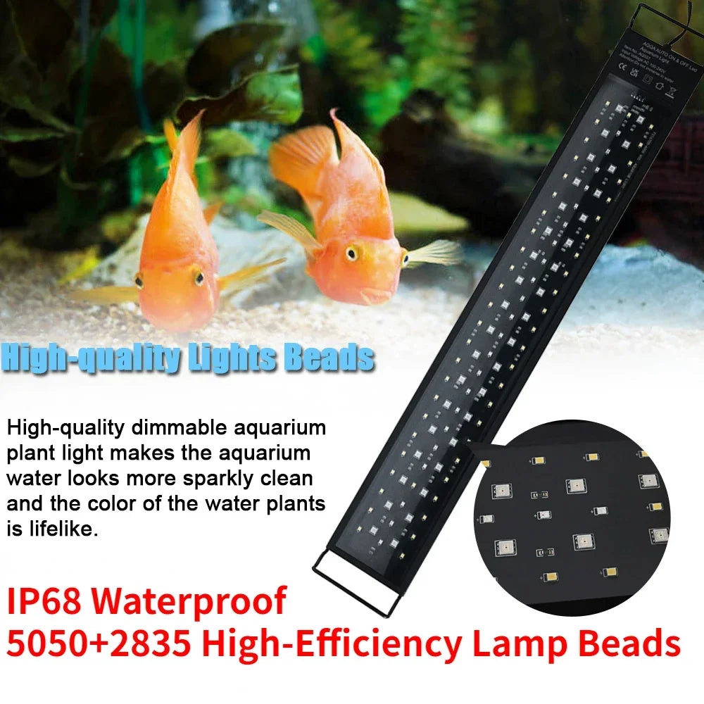 Full Spectrum Aquarium LED Light (20–70cm, 24/7 Lighting, Fish Tank & Plant Growth)