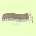 Corrugated Cardboard Cat Scratch Pad — Sofa & Claw Sharpening Board with Cushion Toy