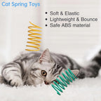 12-Pack Colorful Cat Spring Coil Toys — Durable Heavy Plastic Spiral Springs for Indoor Cat Self-Play