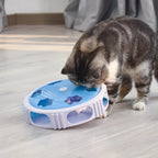 Electric LED Cat Turntable Feather Toy — Auto-Rotating Light-Up Interactive Cat Toy