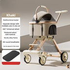 Portable Detachable Pet Stroller Cat and Dog Stroller Lightweight Pet Stroller for Outdoor Travel Foldable Dog Cart