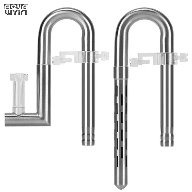 Stainless Steel Aquarium Filter Lily Pipe & Oil Film Skimmer (WYIN Style, Inflow/Outflow)