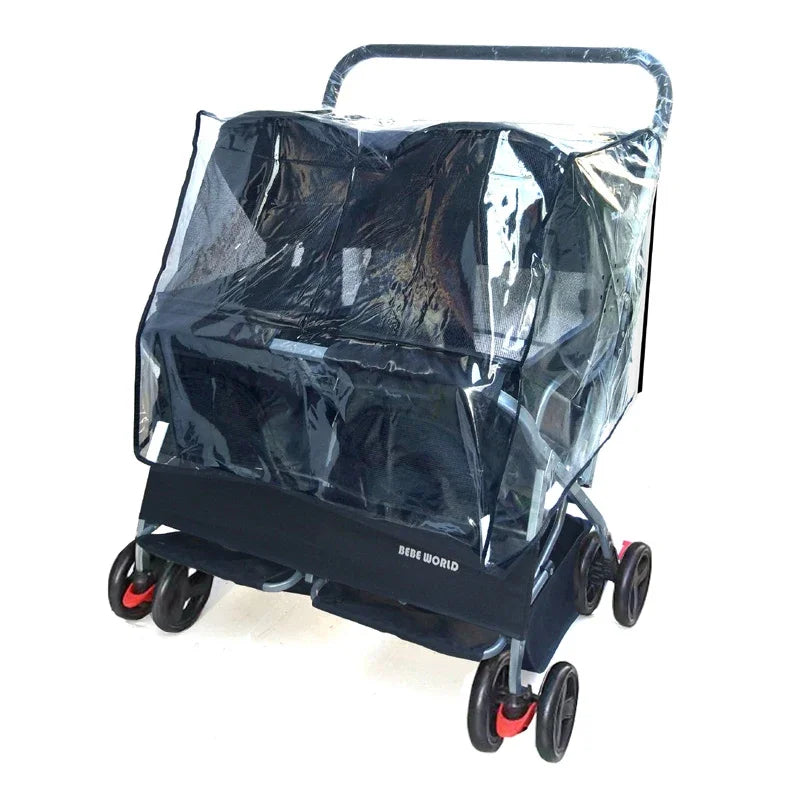 Multifunctional pet car Ultra-light two-seater pet buggy Detachable and washable trolley Universal pet car for cats and dogs