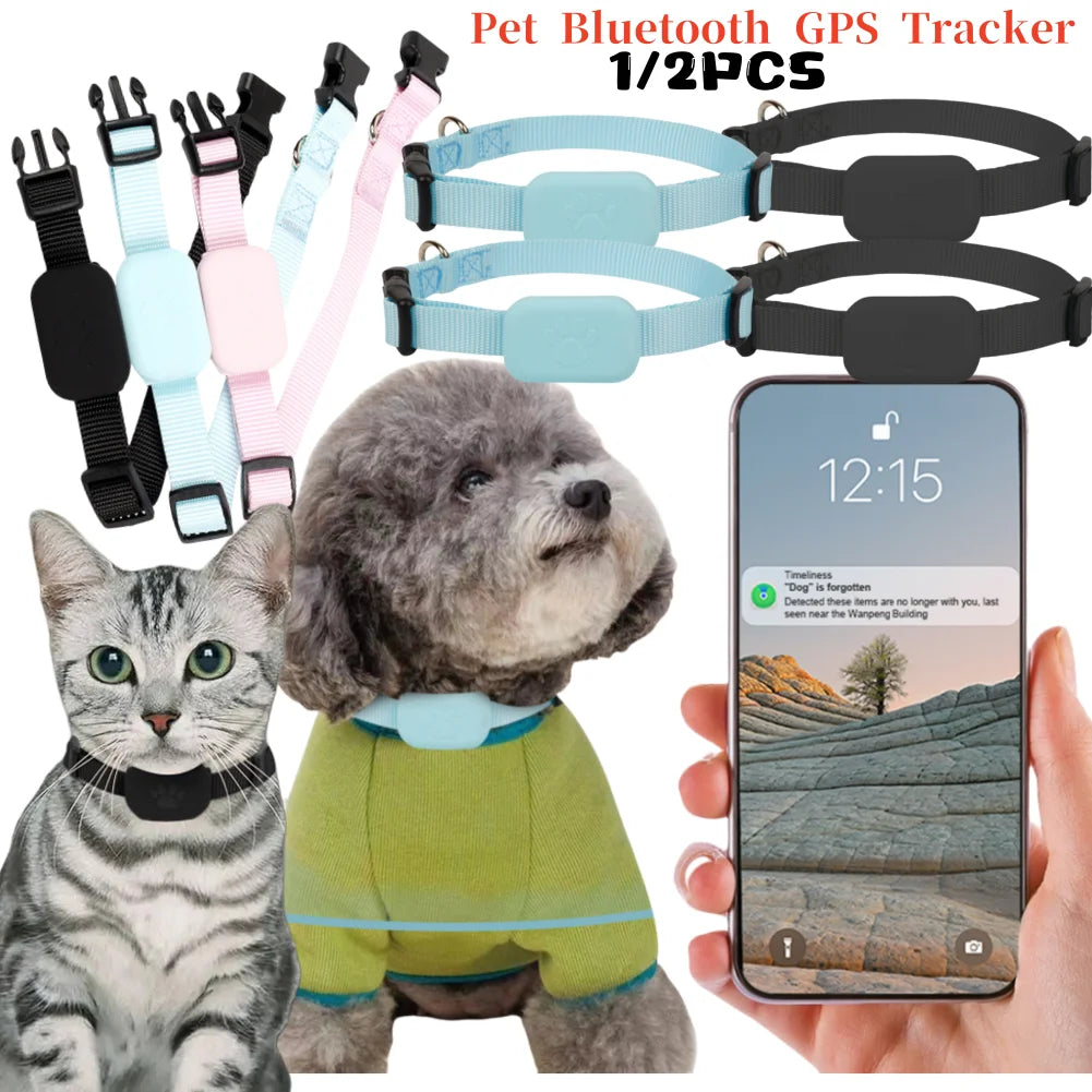 Waterproof Dog GPS Tracker with Movement Alert & Anti-Loss Alarm - iOS & Android (1 or 2 Pack)