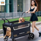 BOSIMAO Pet Strollers Large-sized dog travel portable and foldable cart for elderly and disabled dogs to go out pet carrier