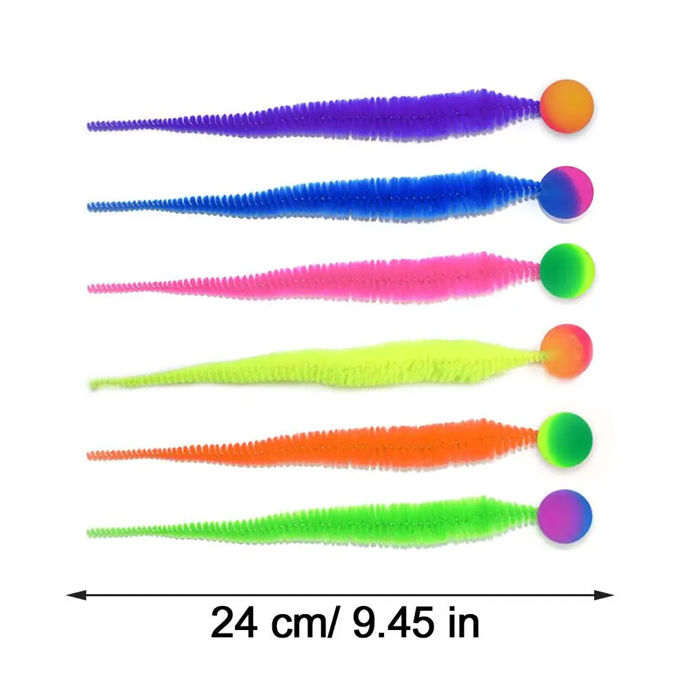 Fluffy Tail Bouncy Ball Cat Teaser Toy — Elastic Simulation Prey Bite Tool