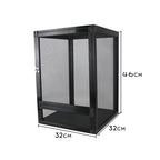 Reptile Terrarium Tall Landscape Ecological Tank Metal Mesh Door Breeding Cage Front Opening Reptile Rainforest Habitats
