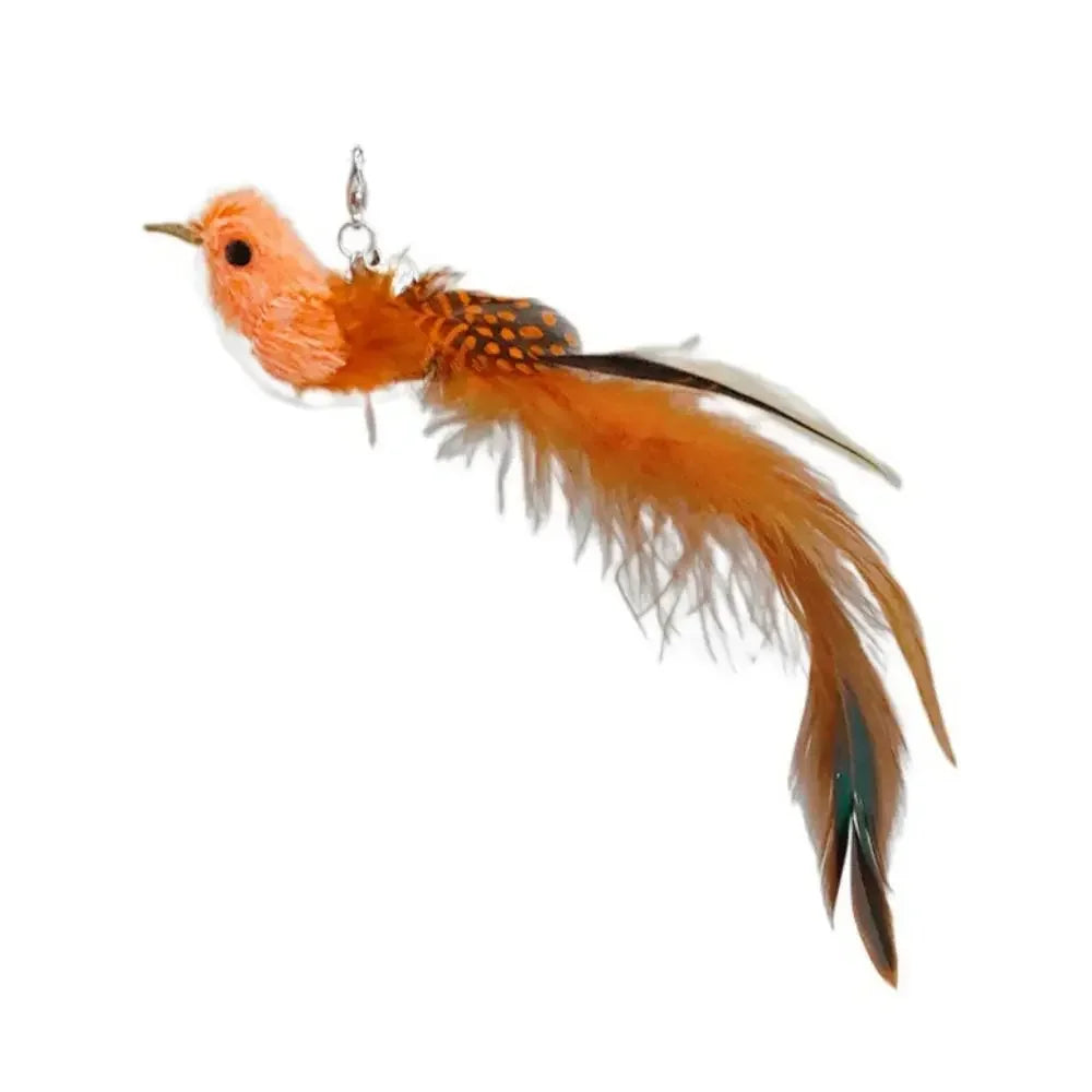 Plush Bird Cat Teaser Wand with Suction Cup