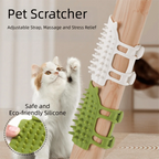 Self-Cleaning Silicone Cat Grooming Comb — Wall Corner Scratcher & Gentle Hair Removal Tool