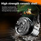 1PC Ceramic Emitter Heat Light Mini Black Pet Heating Lamp Bulb 25/50/ 75W brooder Chickens Reptile lamp