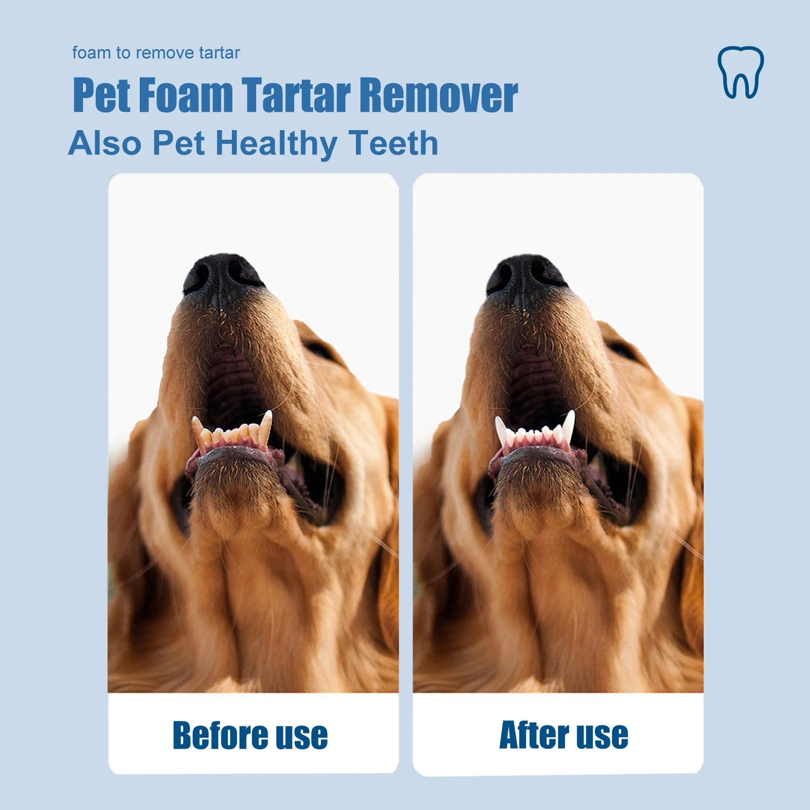 Pet Tartar Remover Anti-Tartar Yellow Teeth Bad Breath Dental Foam Cleaner