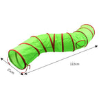 Christmas Cat Tunnel Toy — Foldable Crinkle Play Tube for Interactive Training