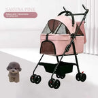 Pet Stroller Small Medium Cat Dog Travel Lightweight Detachable Washable Wholesale Pet Stoller Trolley for Dog Dog Trolley