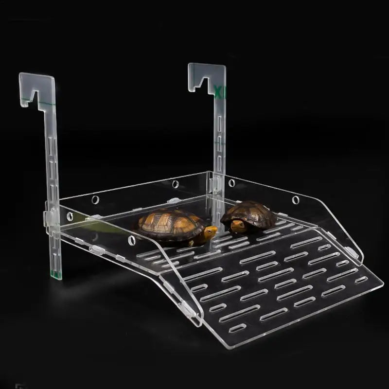 Turtle Basking Ramp Acrylic Transparent Climbing Ramp Aquarium Reptile Resting Terrace Turtle Tank Accessories For Lizards Frogs