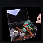 Transparent Reptile Pet Breeding Box Crawling Pet Feeding Box Lizard Silkworm Scorpion Beetle Insect Box Pet House Acrylic Cage